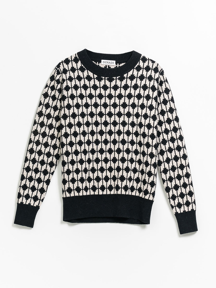 Merino Dhaka Sweater - Black