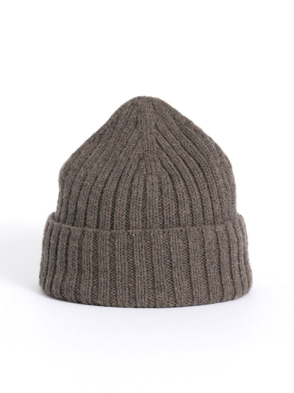 Merino Rib Hat - Mulch