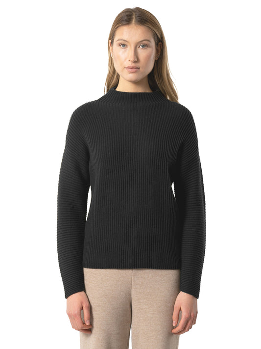 Merino Rib Sweater - Black