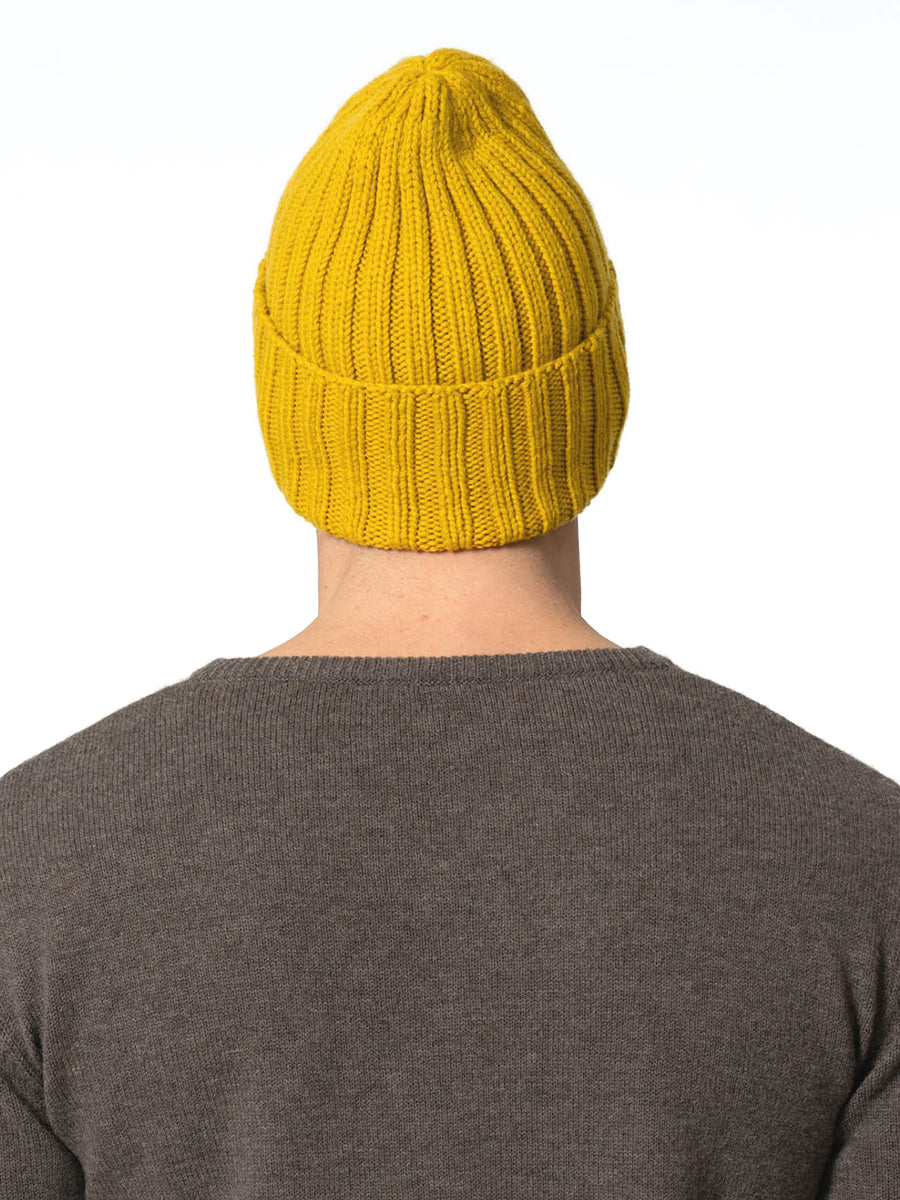 Merino Thick Rib Hat - Cyber Yellow