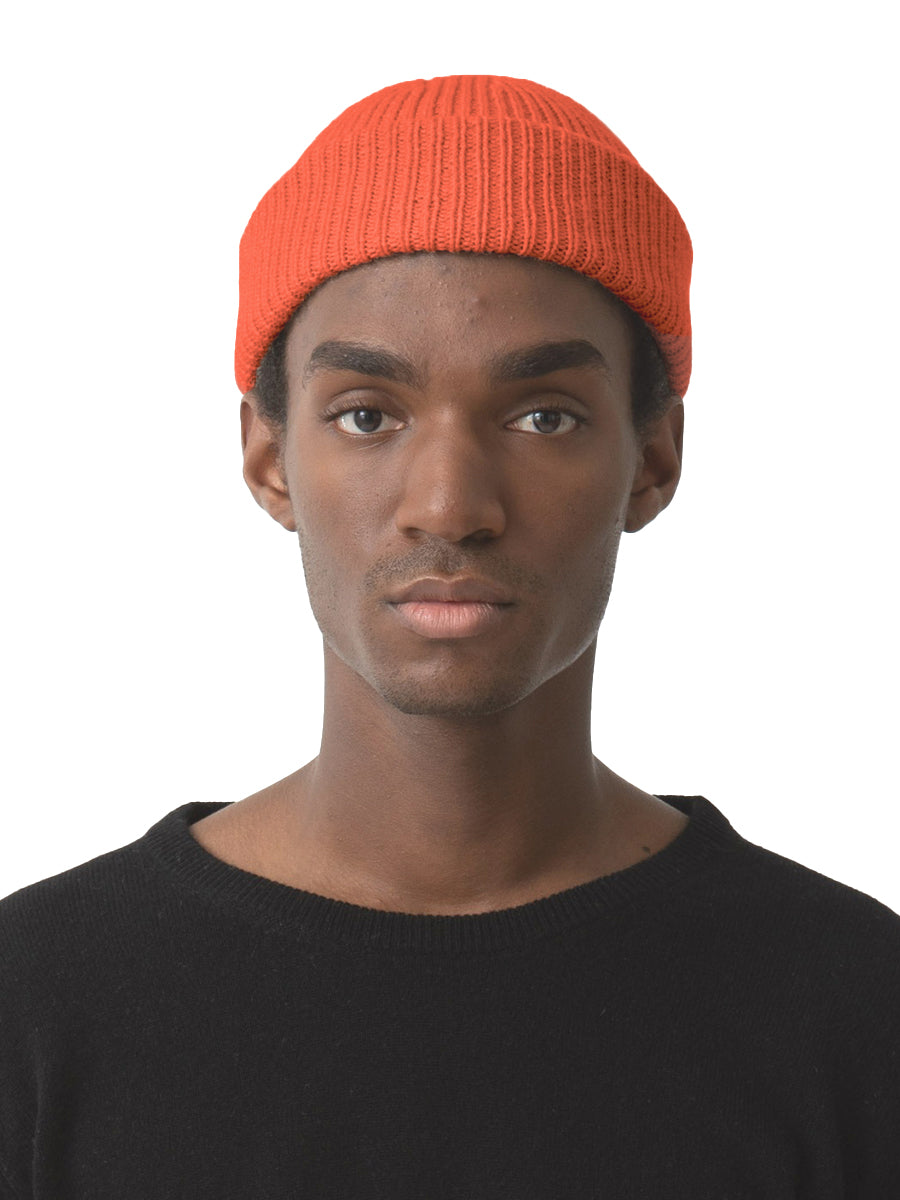 Merino Rib Hat - Burnt Orange