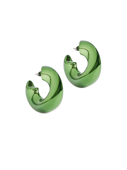 Askla Hoop Earrings - Milan Green