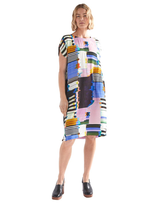 Berg Short Dress - Glitch Print