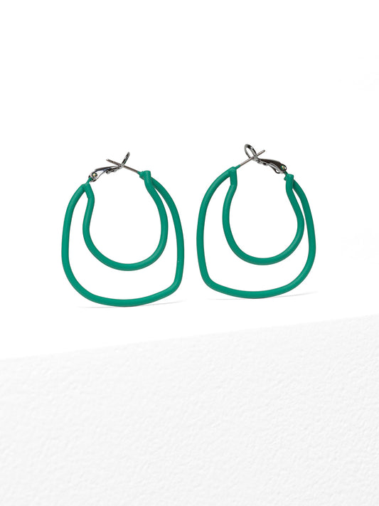 Byra Hoop Earring - Jewel Green