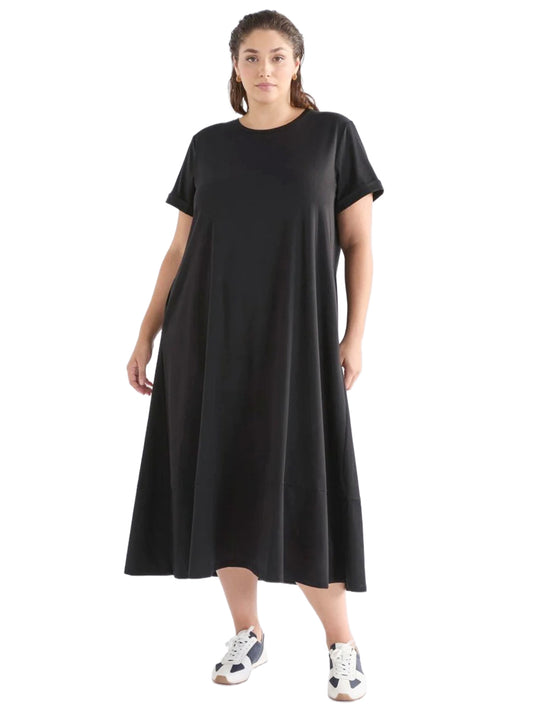 Haki T-Shirt Dress - Black