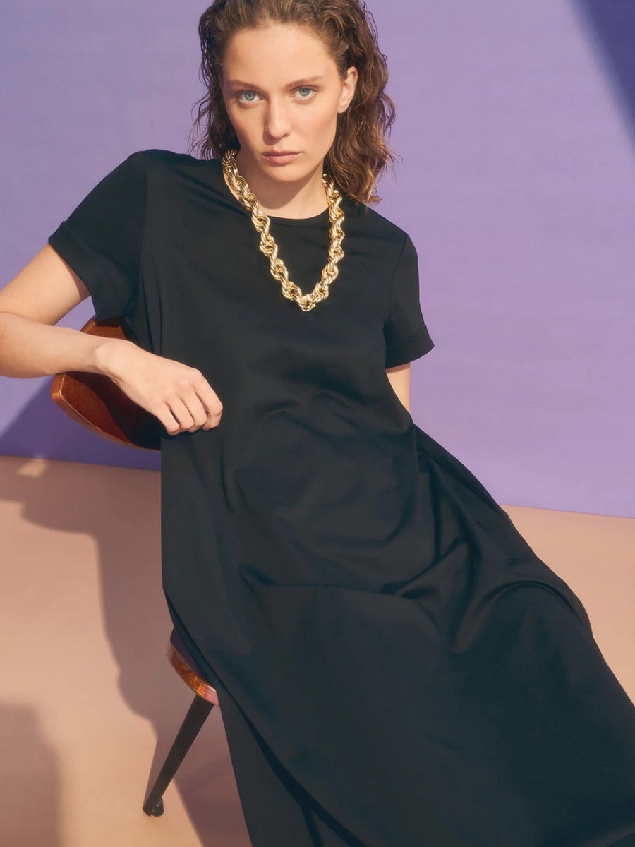 Haki T-Shirt Dress - Black