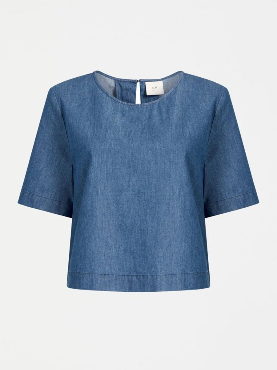 Honnor Top - Mid Blue Denim