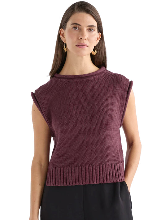 Lunel Knit Vest - Shiraz