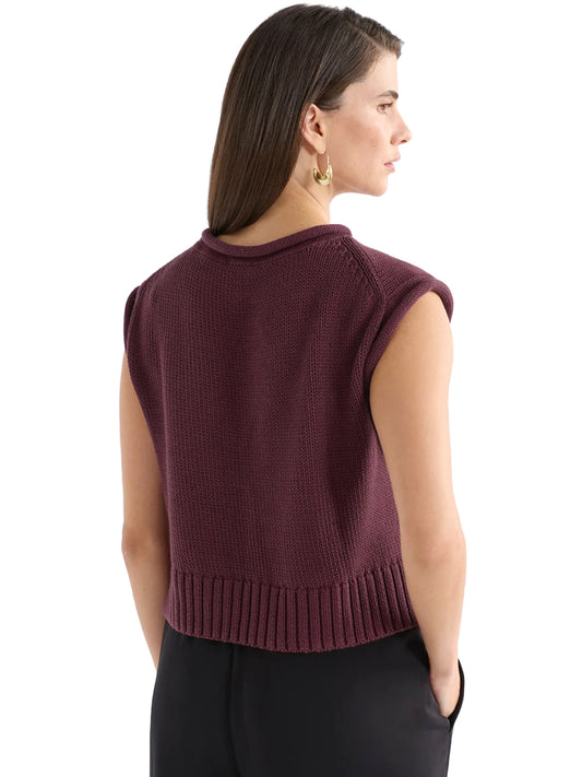 Lunel Knit Vest - Shiraz