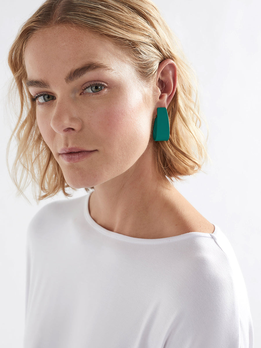 Viri Earrings - Jewel Green