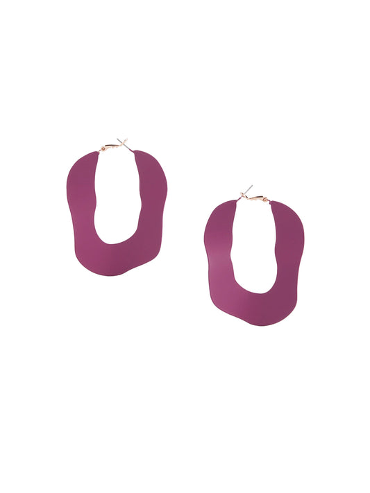 Yara Hoop Earring - Mulberry