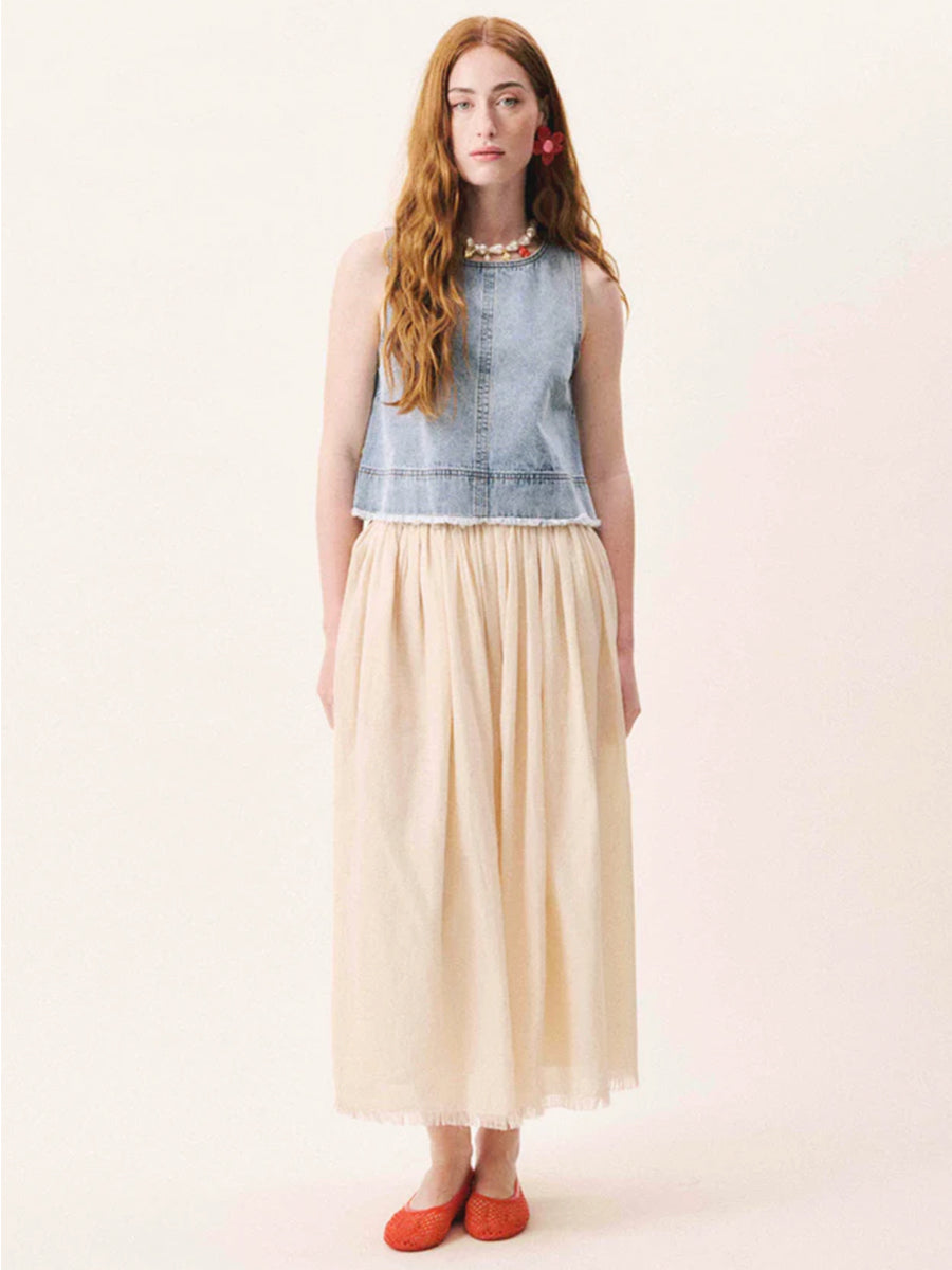 Aqualina Top - Blue Denim