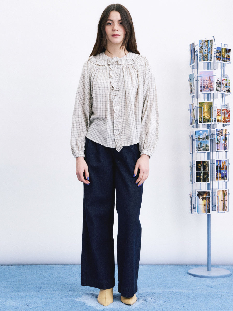 Dorset Checked Shirt - White & Beige
