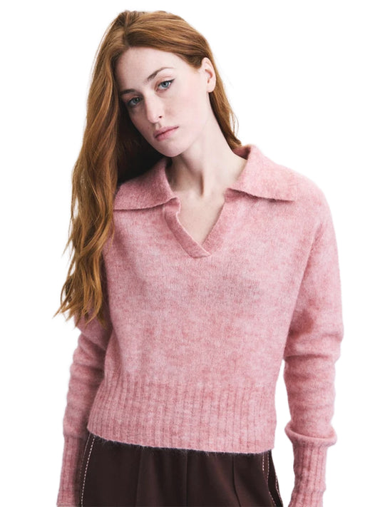 Mirai Polo Sweater - Rose