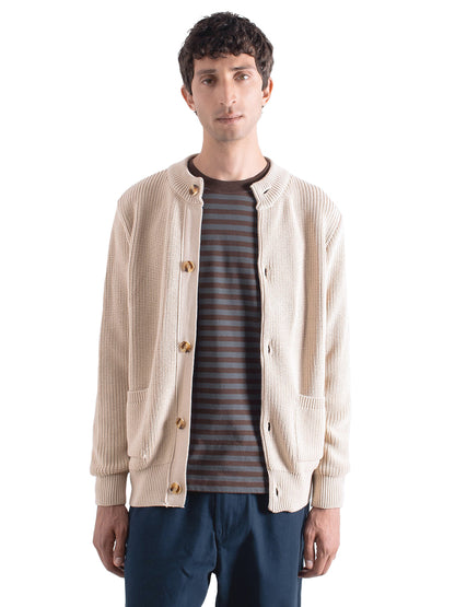 Albers Ribbed Cardigan - Stone