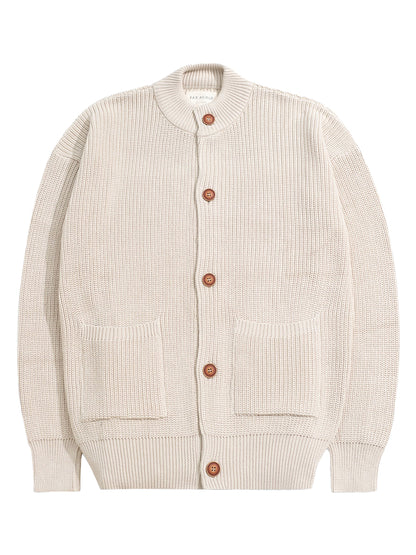Albers Ribbed Cardigan - Stone
