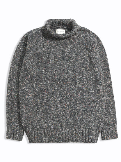 Bayer Roll Neck Sweater - Grey Fleck