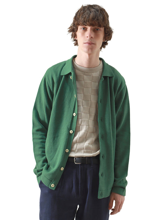 Brewer Cardigan - Tropical Green