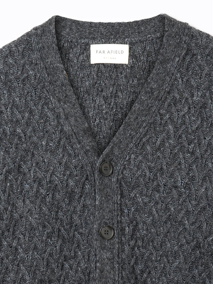 Buckley Basket-Weave Cardigan - Grey