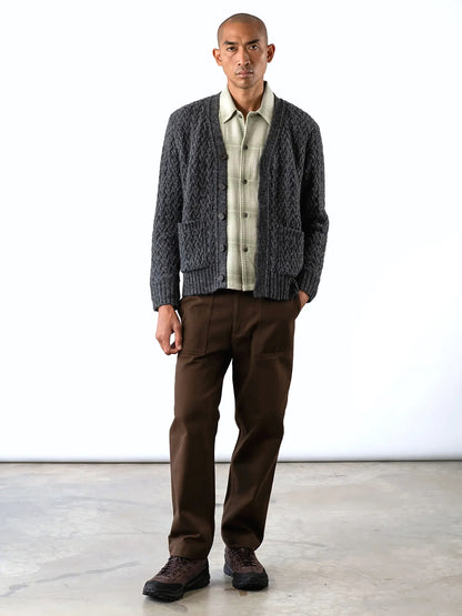 Buckley Basket-Weave Cardigan - Grey