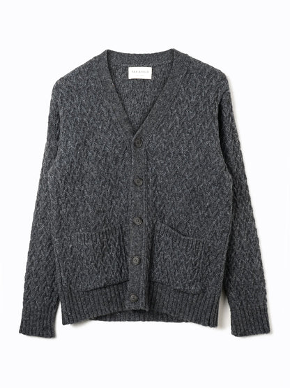 Buckley Basket-Weave Cardigan - Grey