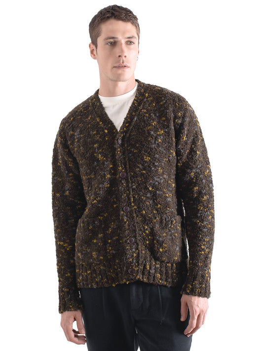 Buckley Boucle Cardigan - Brown