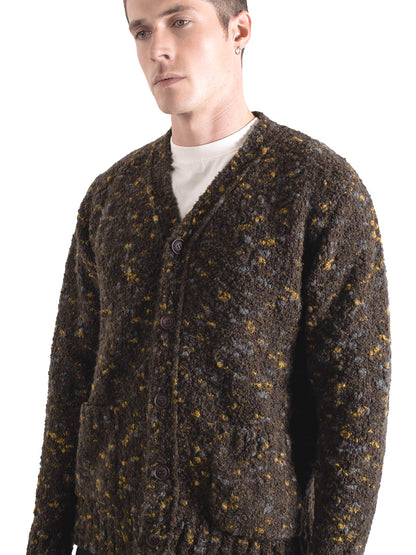 Buckley Boucle Cardigan - Brown
