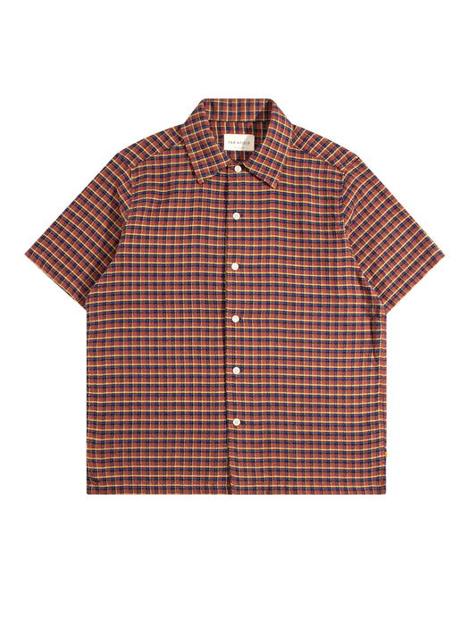 Busey Short Sleeve Shirt - Red Multi Dobby Check