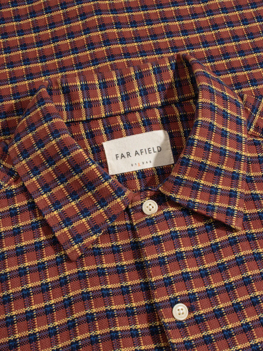 Busey Short Sleeve Shirt - Red Multi Dobby Check