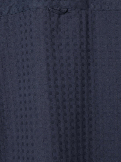 Busey Kuiche Jacquard Long Sleeve Shirt - Navy