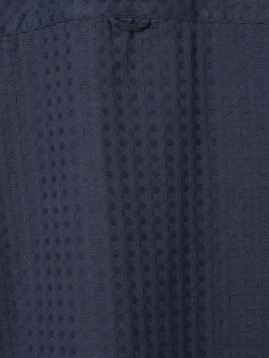 Busey Kuiche Jacquard Long Sleeve Shirt - Navy