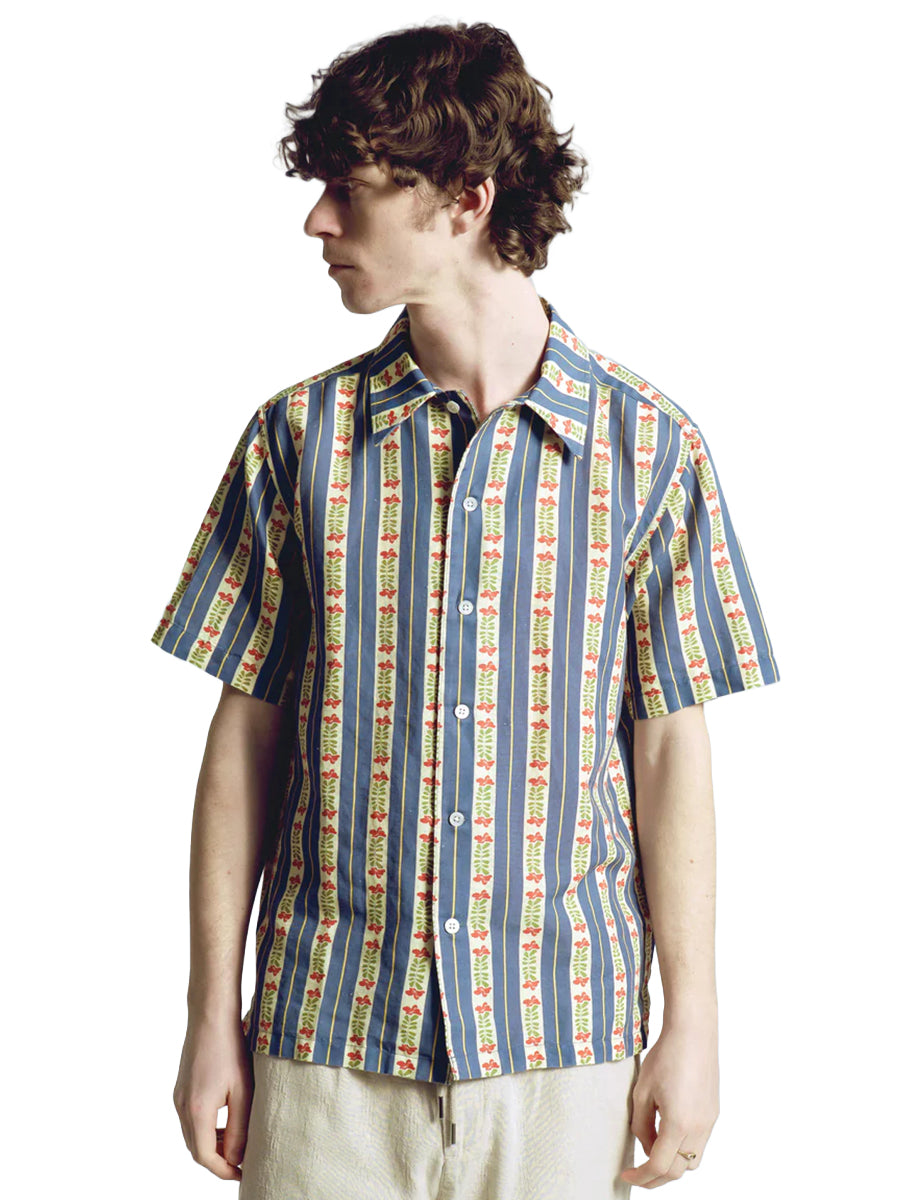 Busey Short Sleeve Shirt - Floral Stripe