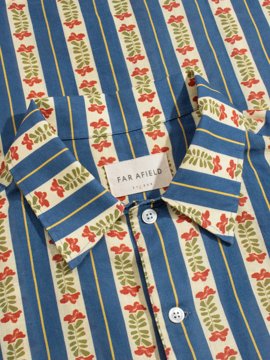 Busey Short Sleeve Shirt - Floral Stripe