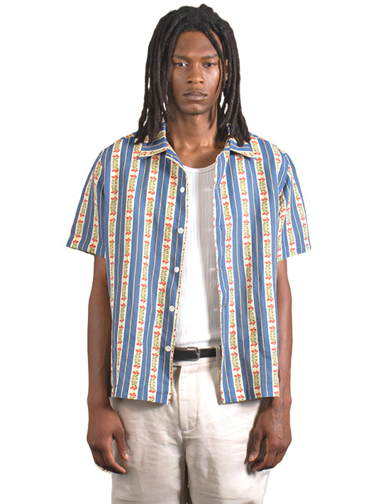 Busey Short Sleeve Shirt - Floral Stripe