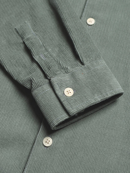 Two Pocket Corduroy Shirt - Forest Green