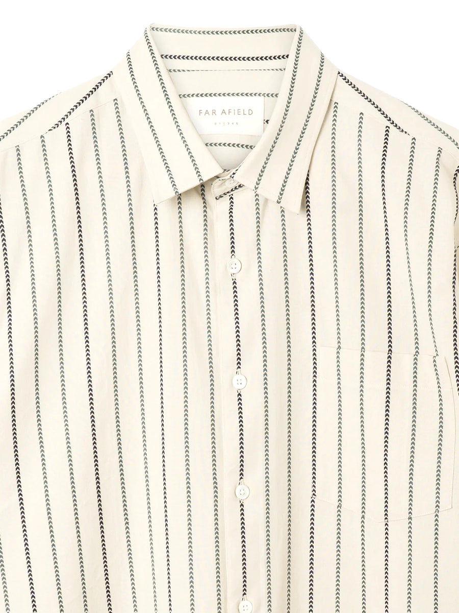 Classic Pennon Stripe Shirt - Stone Grey