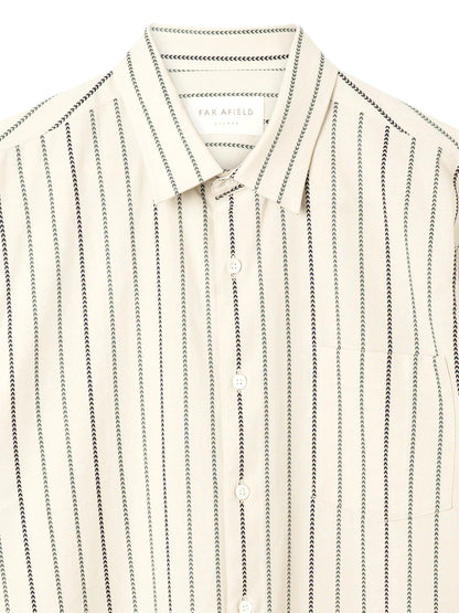 Classic Pennon Stripe Shirt - Stone Grey