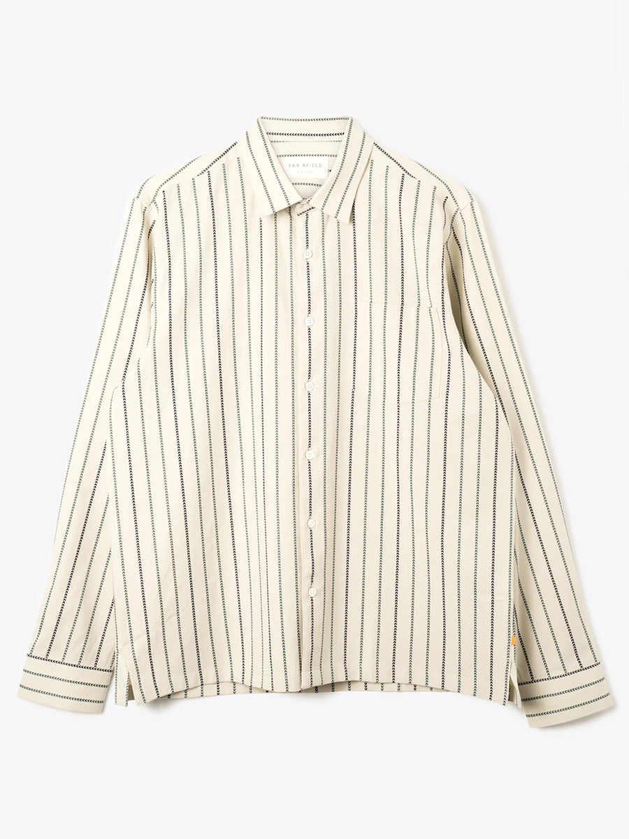 Classic Pennon Stripe Shirt - Stone Grey