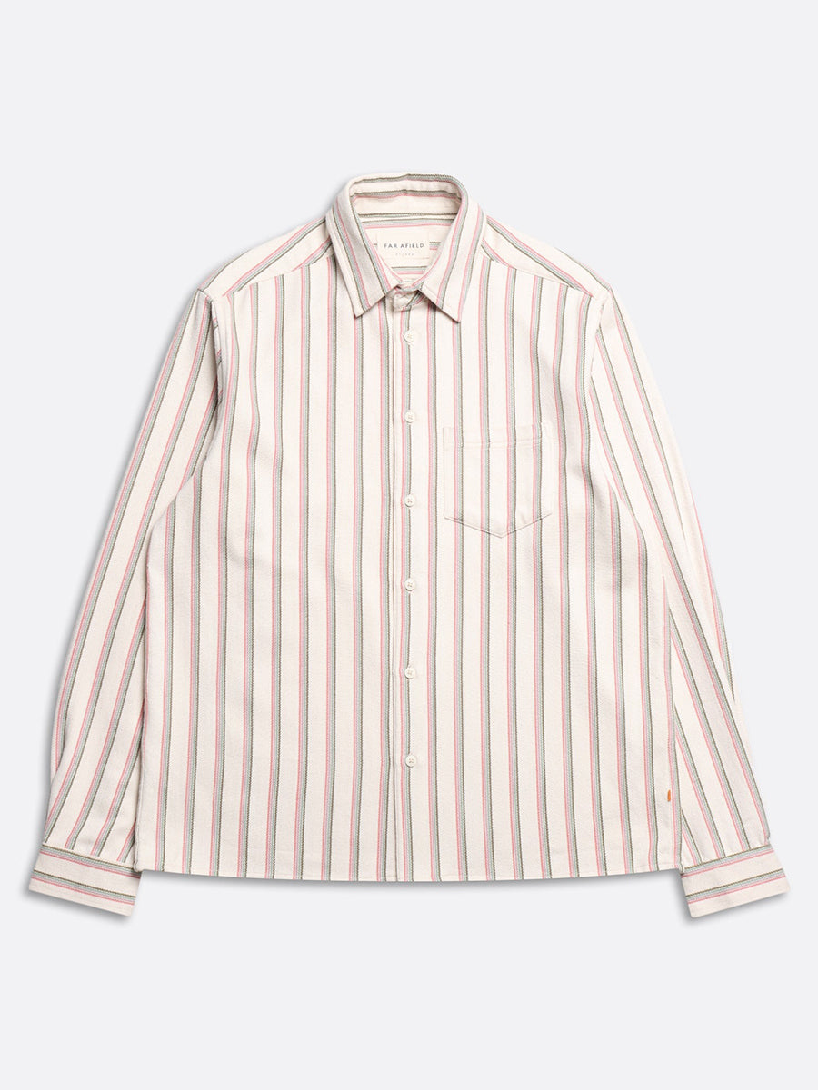 Classic Long Sleeve Shirt - White Kuki Stripe