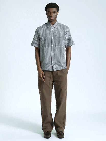 Costa Short Sleeve Shirt - Navy Gingham Check