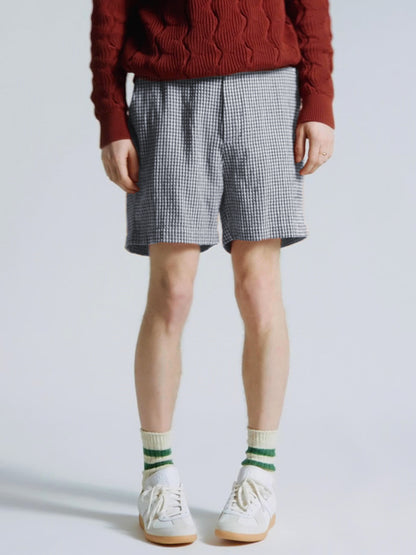 Dekk Shorts - Navy Gingham Check