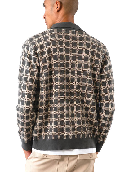 Dhaka Check Knit Shirt - Grey