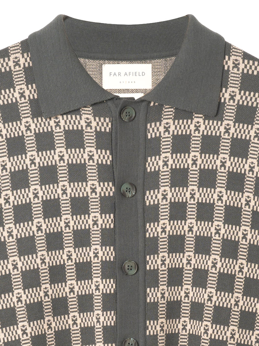 Dhaka Check Knit Shirt - Grey