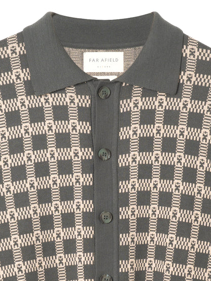 Dhaka Check Knit Shirt - Grey