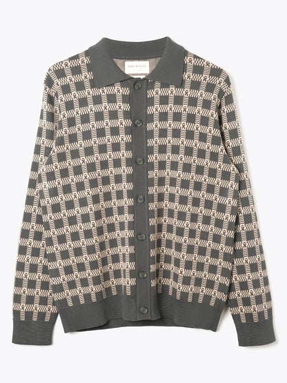 Dhaka Check Knit Shirt - Grey