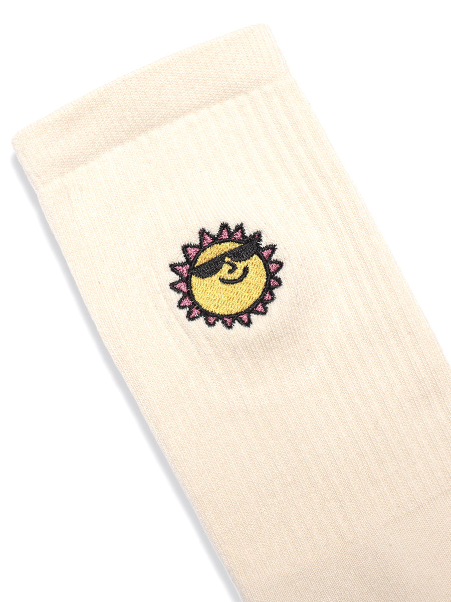 Embroidered Socks - Sunny