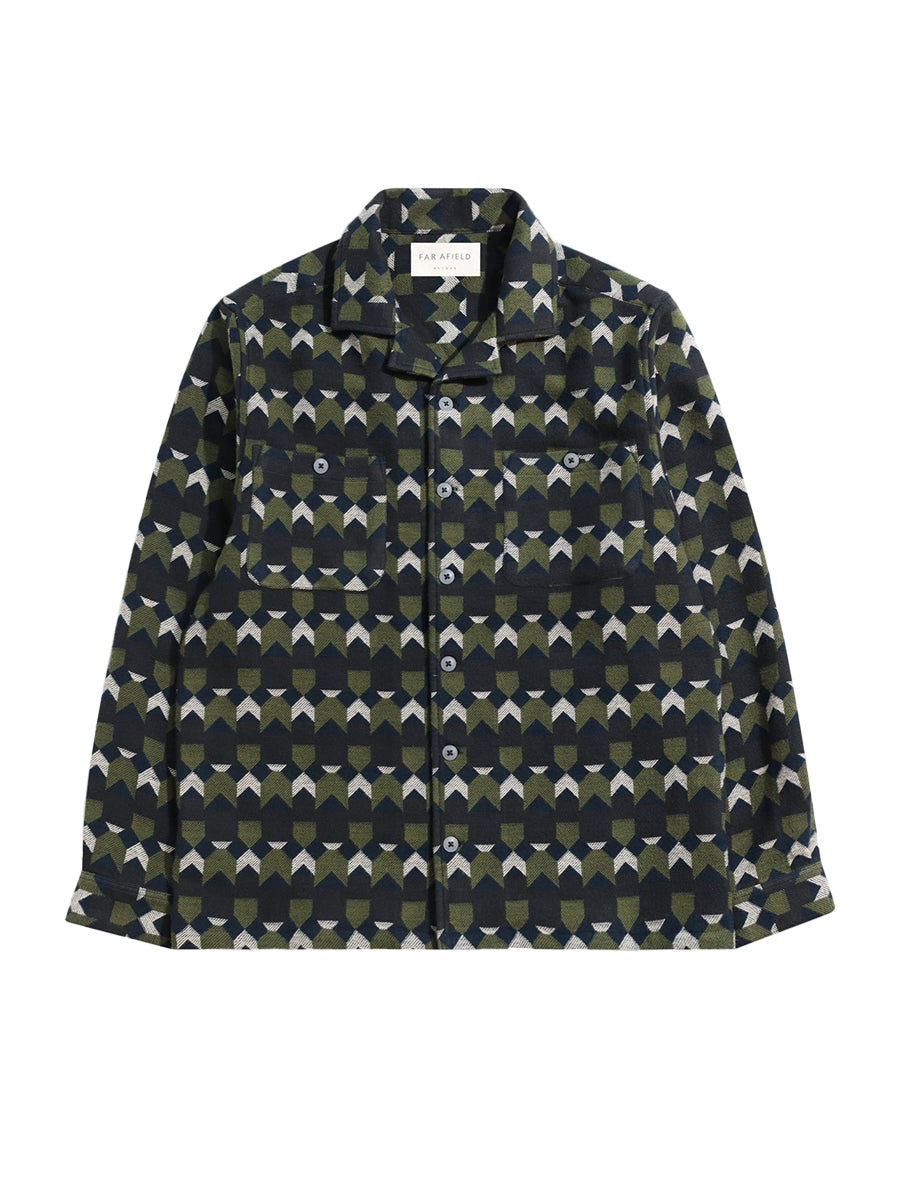 Hiro Jacquard Overshirt Jacket - Arrows