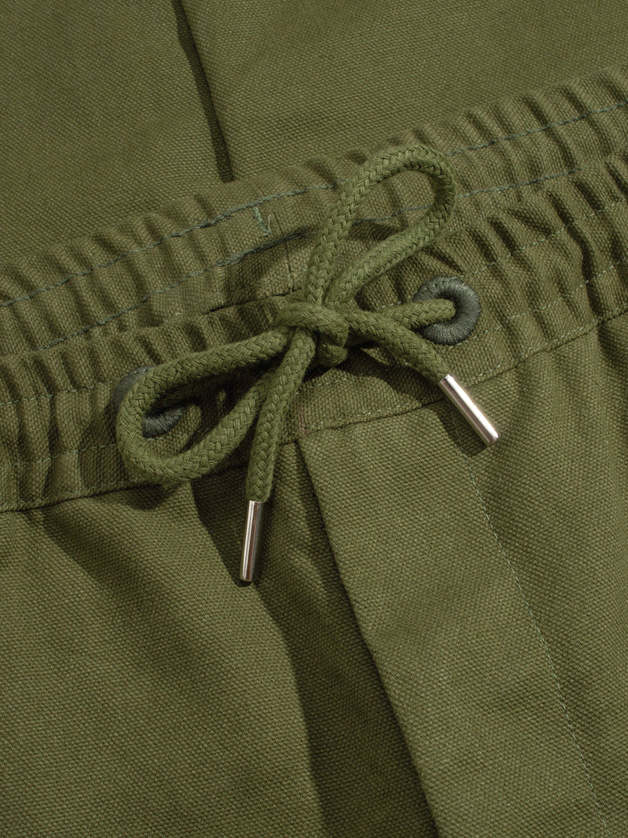 House Trousers - Green Panama Twill
