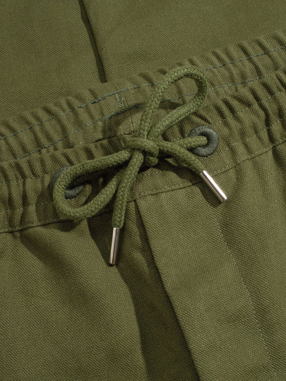 House Trousers - Green Panama Twill