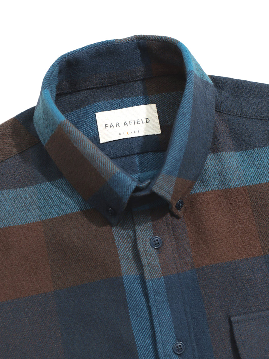 Larry Long Sleeve Shirt - Blue Multi Check